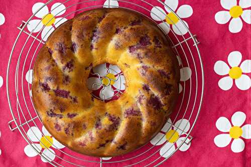 Couronne au lait concentré citron framboises