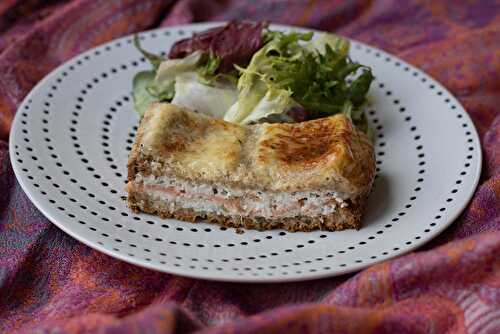 Croque tablette au saumon fumé