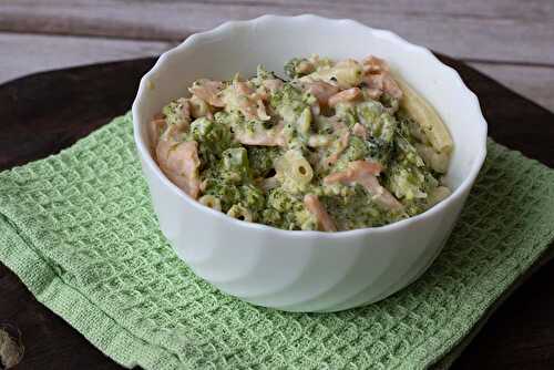 Pennes au saumon et au brocoli