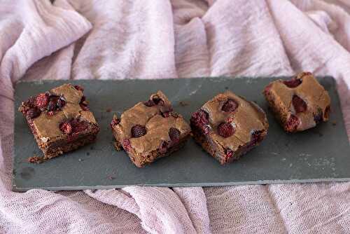 Brownies chocolat framboises