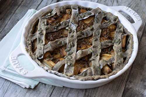 Crostata d'épeautre aux asperges et aux petits pois