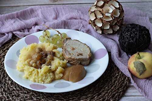 Rôti de porc aux raisins et au cidre