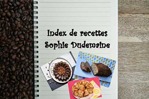 Index de recettes Sophie Dudemaine - Les petits plats de Patchouka
