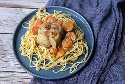 Paupiettes aux carottes et au Boursin