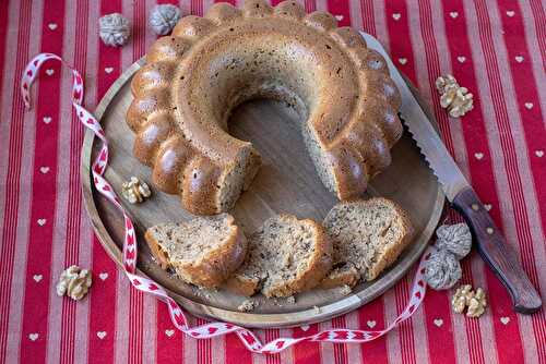 Gâteau rustique noix et café