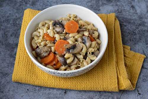 One pot pasta carottes et champignons