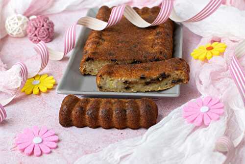 Gâteau fondant banane chocolat coco