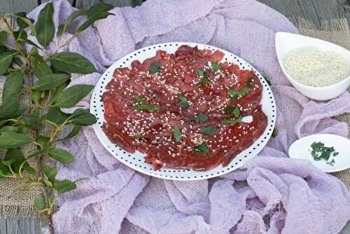 Carpaccio de boeuf à la sauce soja