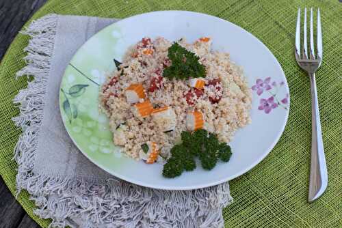 Taboulé surimi tomates concombre et menthe