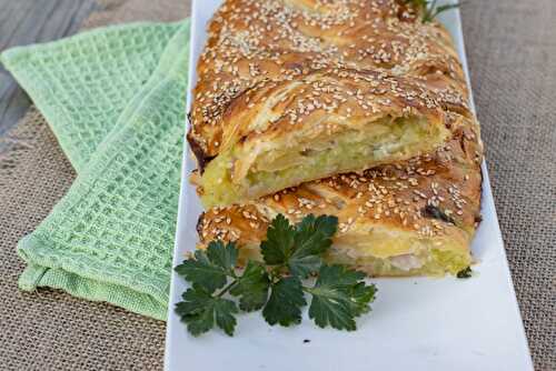 Tresse feuilletée courgettes Vache qui rit
