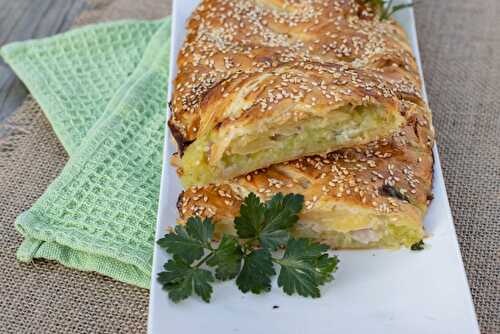 Tresse feuilletée courgettes Vache qui rit