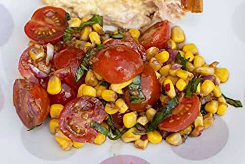 Salade Tomates cerises Maïs et Basilic