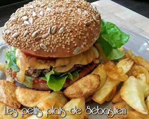 Burger de boeuf et frites maison