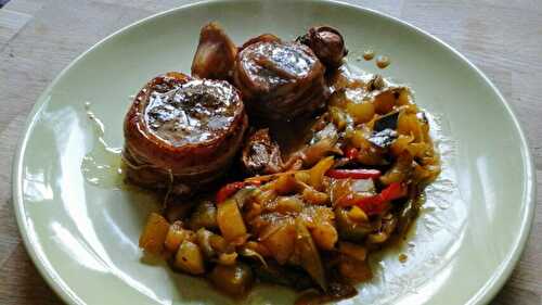 Filet mignon de porc au lard et ses légumes - Les petits plats de Sébastien