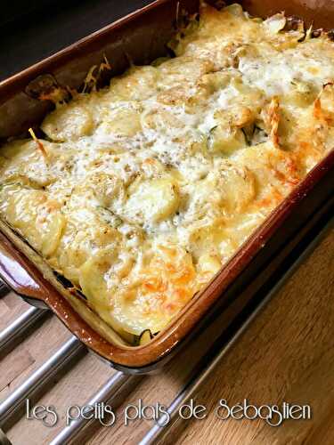 Gratin de courgettes, pommes de terre et tomates