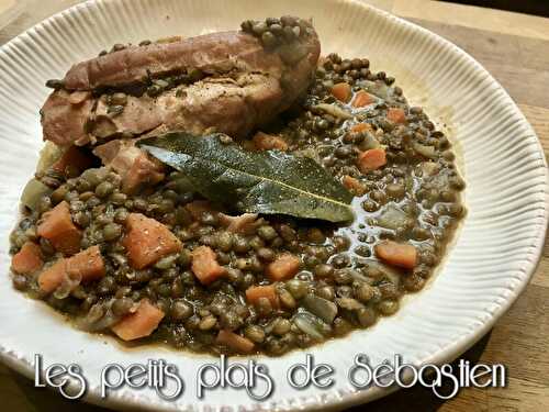 Palette de porc aux lentilles