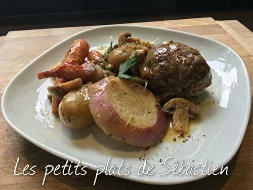 Paupiettes de veau et légumes poêlés