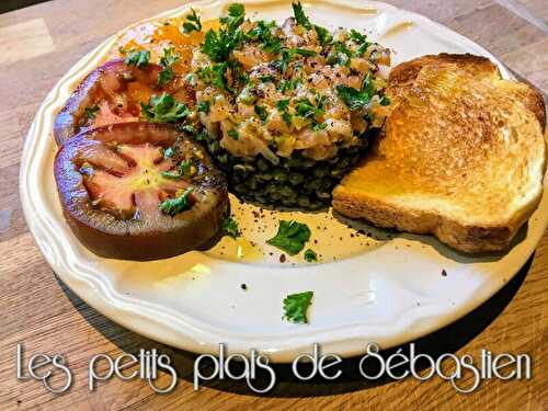 Tartare aux deux saumons et sa salade de lentilles