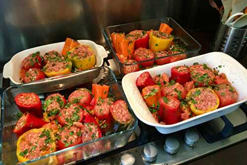 Tomates et poivrons farcis