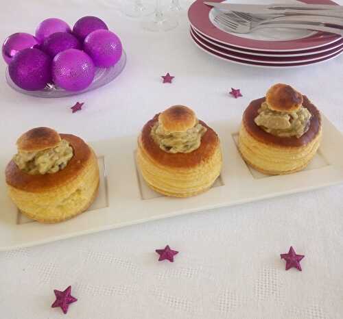 Bouchées feuilletées au boudin blanc et champignons