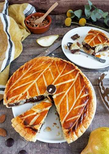 Galette des rois au chocolat et poires