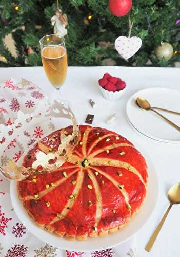 Galette des rois pistache framboise de Christophe Felder