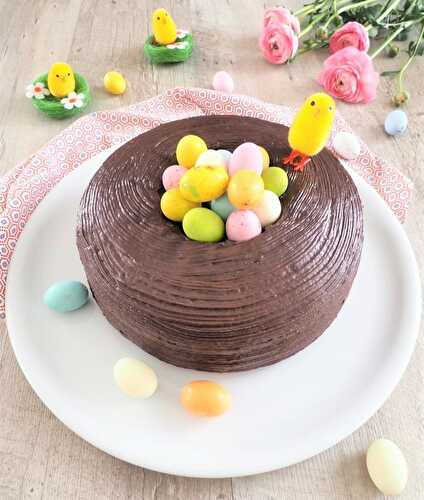 Gâteau au chocolat "nid de Pâques"