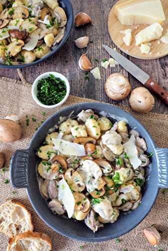 Gnocchis à la crème et champignons