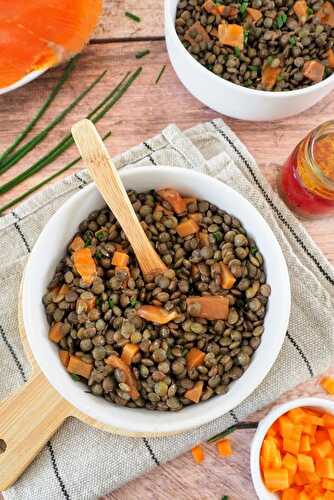 Salade de lentilles à la truite fumée