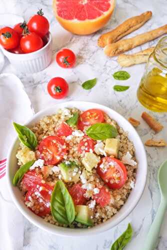 Salade de quinoa, avocat et pamplemousse