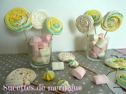 Sucettes de meringue