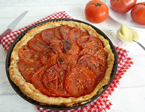 Tarte rapide à la tomate et moutarde