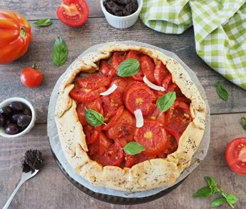 Tarte rustique aux tomates et tapenade