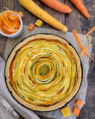 Tarte spirale carottes et courgettes