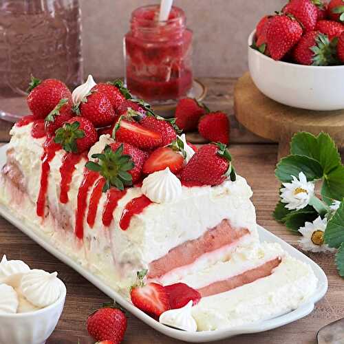 Vacherin glacé aux fraises (rapide et sans sorbetière)