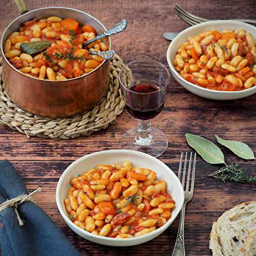 Haricots blancs à la tomate et chorizo