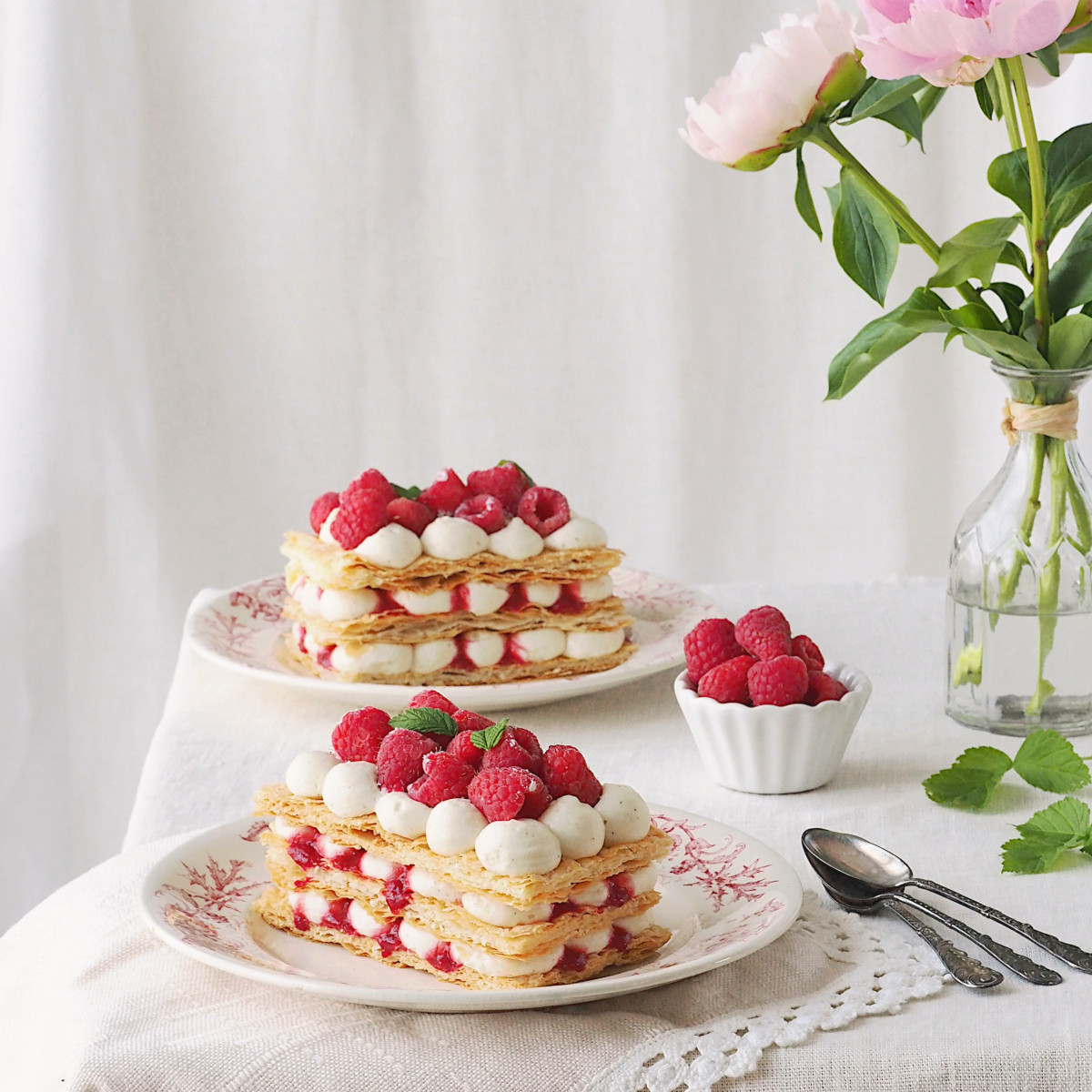 Millefeuille aux framboises