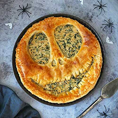 Tourte épinards ricotta pour Halloween