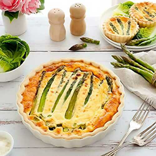 Quiche aux asperges, ricotta et parmesan