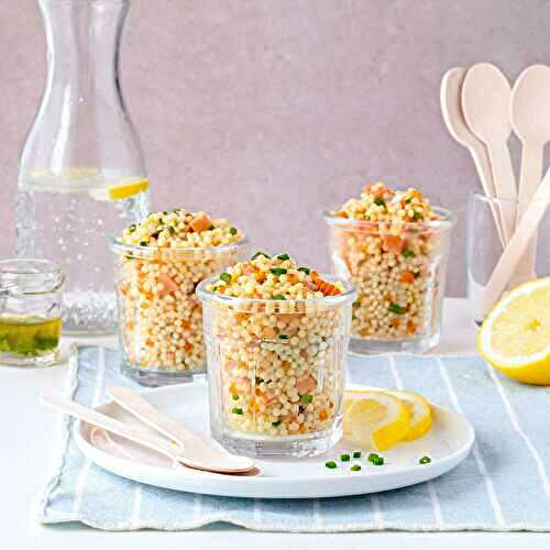 Salade de perles au saumon