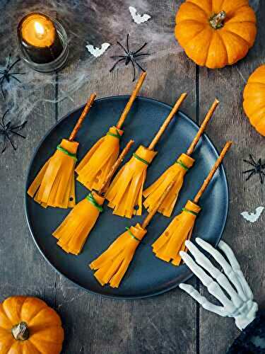Balais de sorcières au fromage pour Halloween