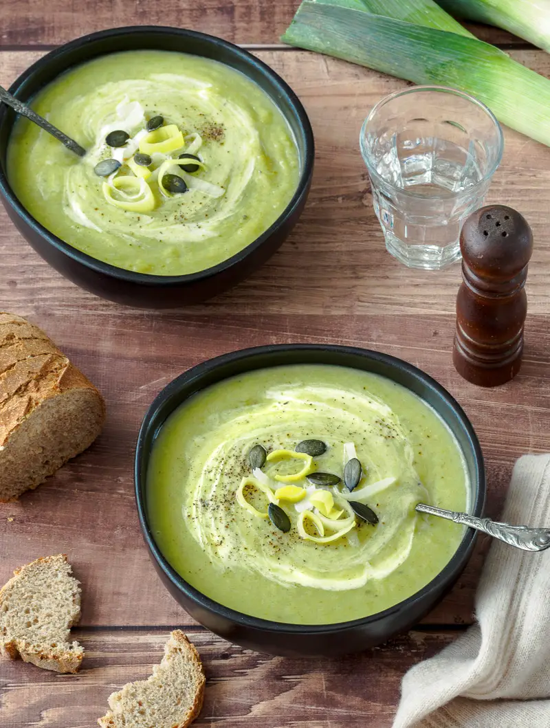 Velouté de poireaux et pommes de terre