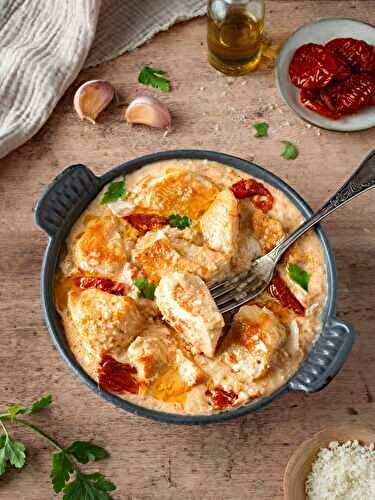 Poulet crémeux aux tomates séchées et parmesan