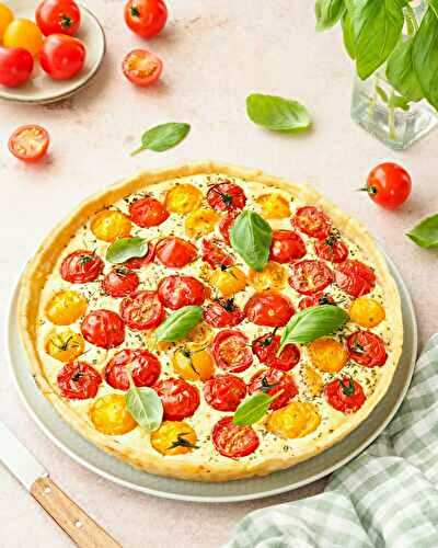 Tarte aux tomates cerises et ricotta