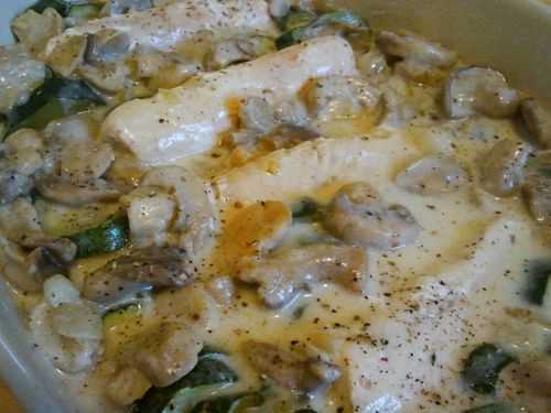 Blanquette de saumon (légère) aux courgettes