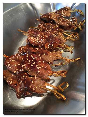 Brochettes de canard sauce yakitori - Les plaisirs de la bouche
