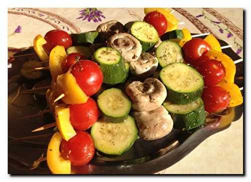 Brochettes de légumes (V)