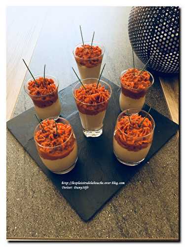 Caviar de tomates séchées sur mousse de thon - Les plaisirs de la bouche