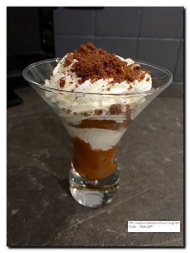 Coupe caramel au beurre salé,cookie et chantilly