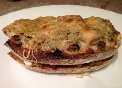 Croque au champignons et lardons